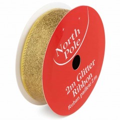 Fita Decorativa Dourada com Glitter