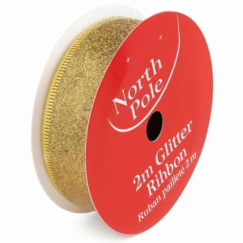 Fita Decorativa Dourada com Glitter