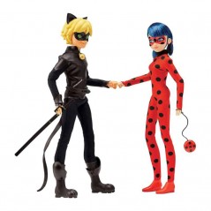 Figuras Articuladas Ladybug e Cat Noir