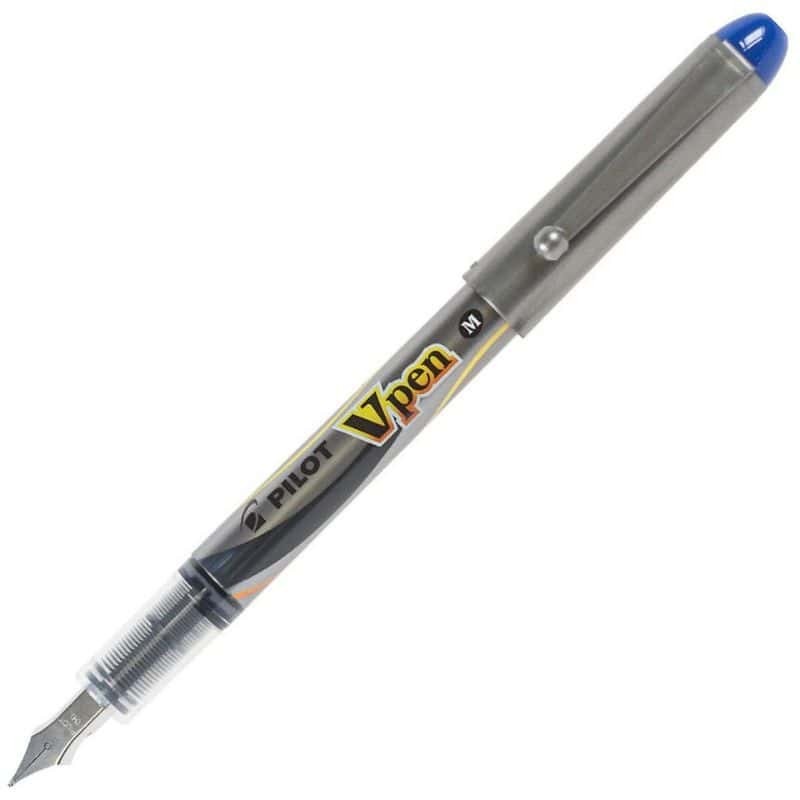 Caneta Tinta Permanente PILOT V-Pen Silver 0.5 mm - Cor Azul - 1 un. Caneta Tinta Permanente PILOT V-Pen Silver 0.5 mm - Cor Azul - 1 un.