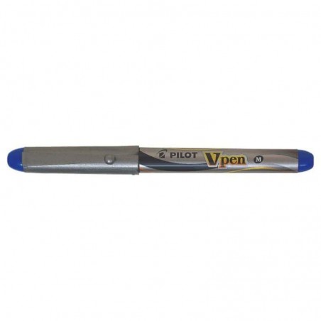Caneta Tinta Permanente PILOT V-Pen Silver 0.5 mm - Cor Azul - 1 un.