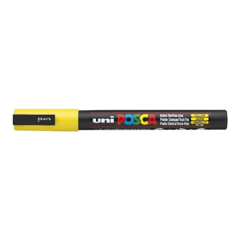 Marcador POSCA Amarelo Glitter - Caneta POSCA PC-3M Yellow 1 un. Marcador POSCA Amarelo Glitter - Caneta POSCA PC-3M Yellow 1 un.