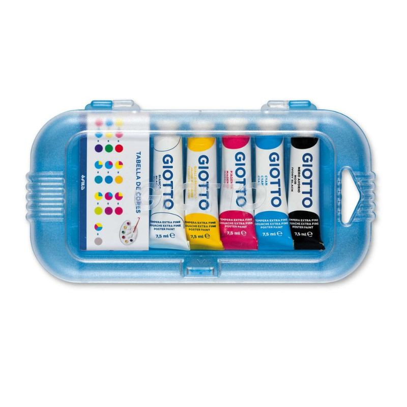 Guache Giotto 5 cores x 7,5 ml caixa plástico - Cores Primárias