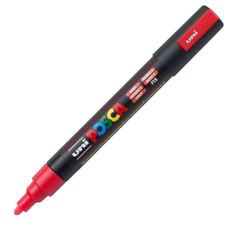Caneta POSCA Vermelho Fluorescente - Marcador POSCA PC-5M F.Red 1 un.
