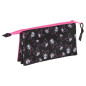 Estojo Escolar Triplo Kuromi Hello Kitty Oficial 22cm