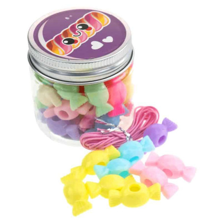 Kit de Missangas Coloridas - Frasco Candy Beads (sortido) 1un.