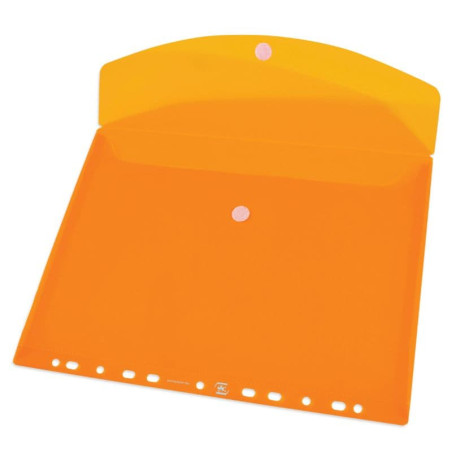 Envelope Plástico A4 com Furação e Velcro Oxford | Envio Sortido 1und.