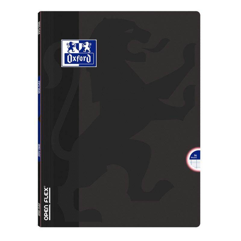 Caderno A4 Capa Preta Oxford OpenFlex Pautado 48 Folhas 1 Un.