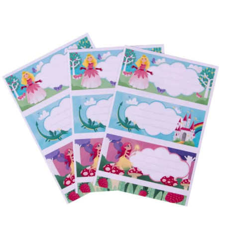 Etiquetas Para Material Escolar APLI Princesas 9 und.