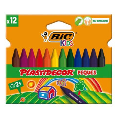Lápis de Cera BIC Plastidecor 12 Cores
