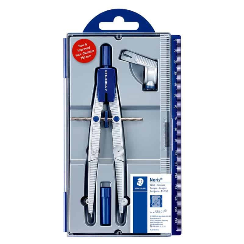 Compasso de Metal Staedtler Noris - Compasso com Alonga e Adaptador Compasso de Metal Staedtler Noris - Compasso com Alonga e Adaptador