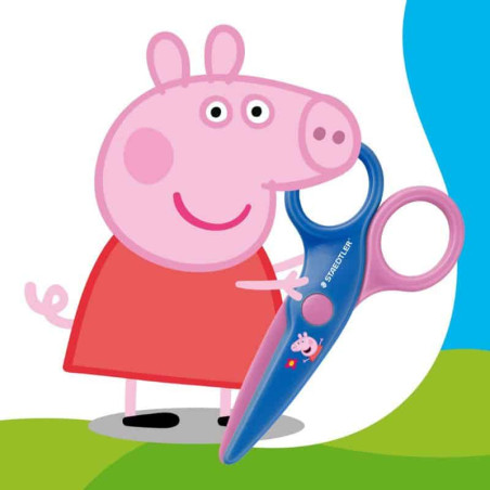 Tesoura Infantil STAEDTLER Peppa Pig - Tesoura Pontas Redondas 10 cm