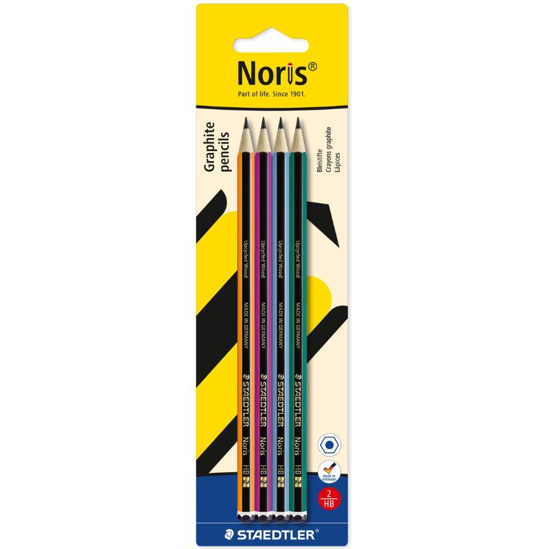 Lápis de Grafite HB STAEDTLER Noris 120 | Blister com 4 lápis Lápis de Grafite HB STAEDTLER Noris 120 | Blister com 4 lápis