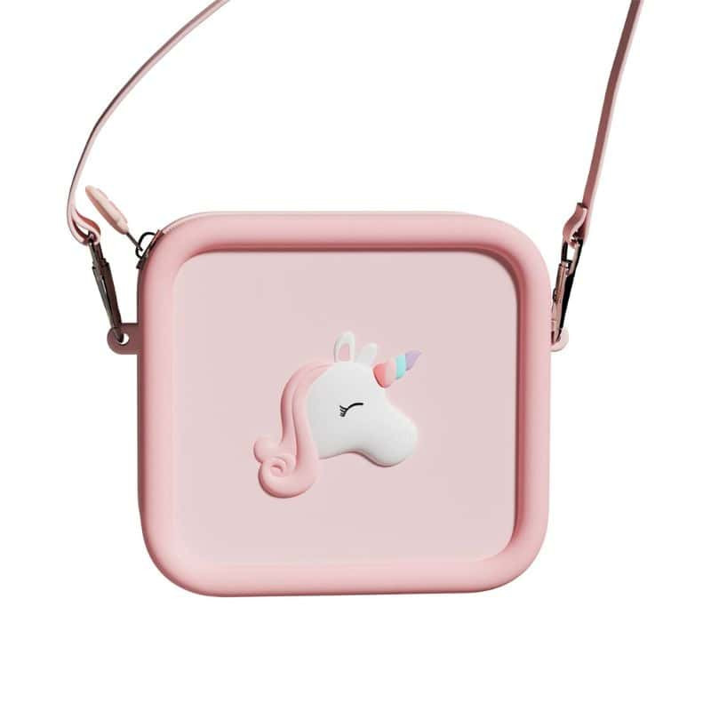 Mala Pequena Tiracolo Infantil Unicórnio Zoofamily em Silicone