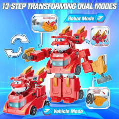 Super Wings Jett Robot Suit Transformável 2-em-1 c/ 17 cm